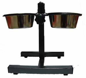 Adjustable Feeding Stand with 2 Bowls Small
